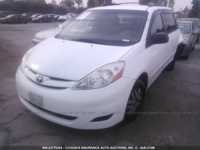 5TDKK4CC7AS313979 - 2010 TOYOTA SIENNA CE/LE WHITE photo 2