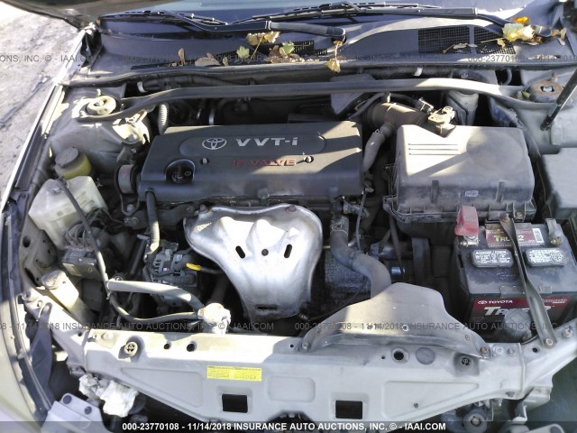 4T1CE30P87U753982 - 2007 TOYOTA CAMRY SOLARA SE/SLE ვერცხლისფერი ფოტო 10