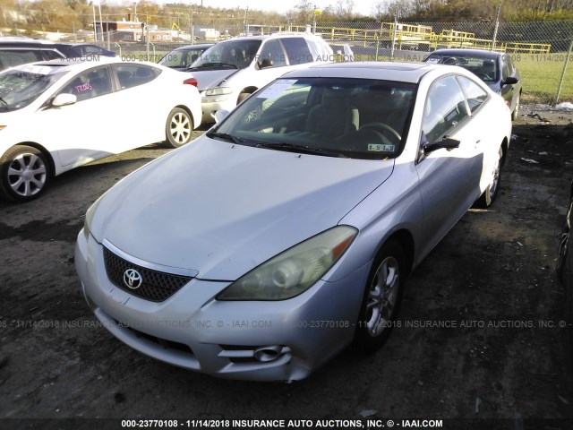4T1CE30P87U753982 - 2007 TOYOTA CAMRY SOLARA SE/SLE ვერცხლისფერი ფოტო 2