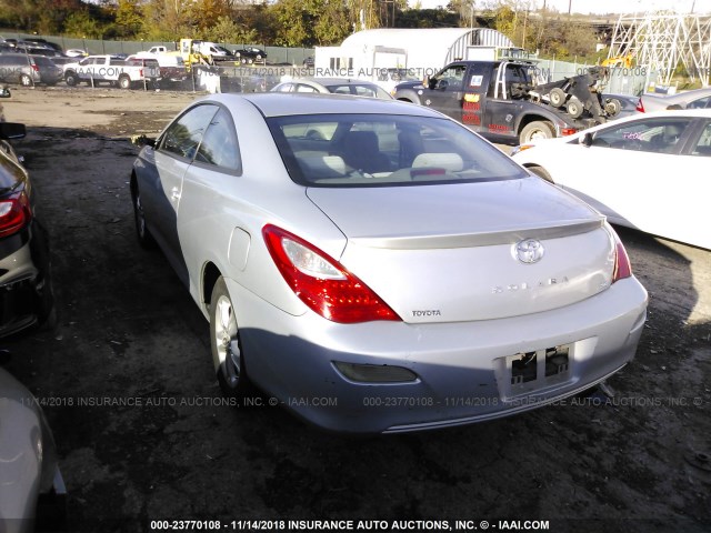 4T1CE30P87U753982 - 2007 TOYOTA CAMRY SOLARA SE/SLE ვერცხლისფერი ფოტო 3