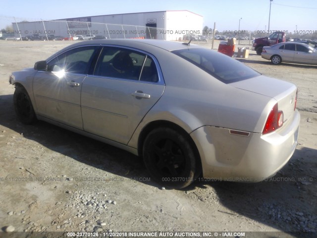 1G1ZB5EBXAF153081 - 2010 CHEVROLET MALIBU LS BEIGE photo 3