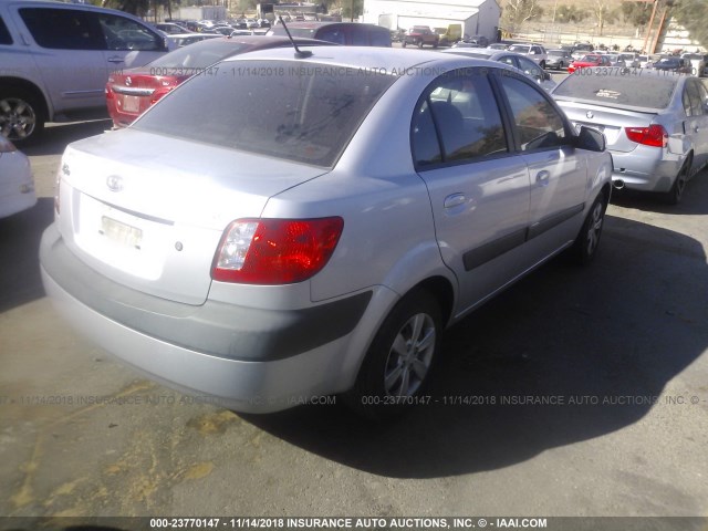 KNADE223096549050 - 2009 KIA RIO LX/SX GRAY photo 4