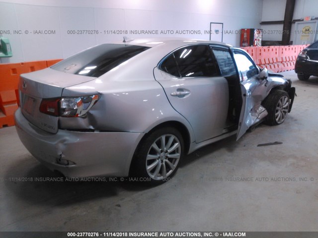 JTHCK262385026293 - 2008 LEXUS IS 250 SILVER photo 4