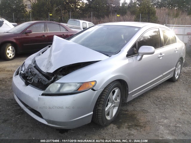 1HGFA16988L025663 - 2008 HONDA CIVIC EXL SILVER photo 2