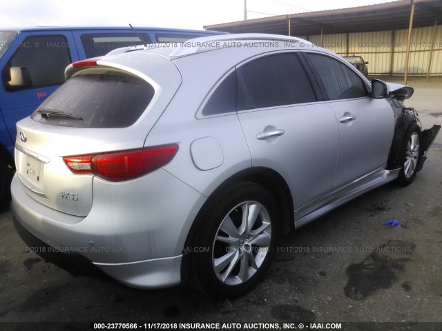 JN8AS1MU0CM122313 - 2012 INFINITI FX35 SILVER photo 4