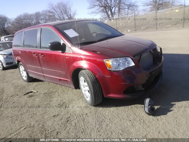 2C4RDGBGXFR531400 - 2015 DODGE GRAND CARAVAN SE RED photo 1