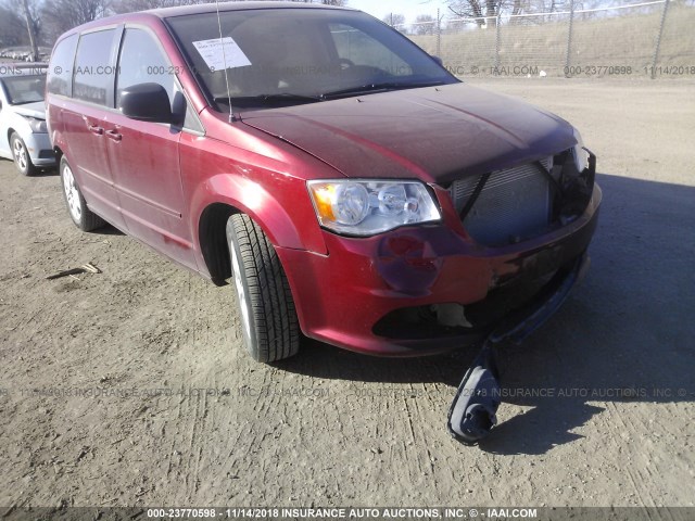 2C4RDGBGXFR531400 - 2015 DODGE GRAND CARAVAN SE RED photo 6