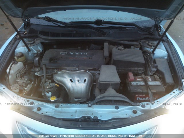 4T1BE46K08U749956 - 2008 TOYOTA CAMRY CE/LE/XLE/SE BLUE photo 10