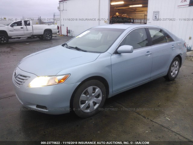 4T1BE46K08U749956 - 2008 TOYOTA CAMRY CE/LE/XLE/SE BLUE photo 2