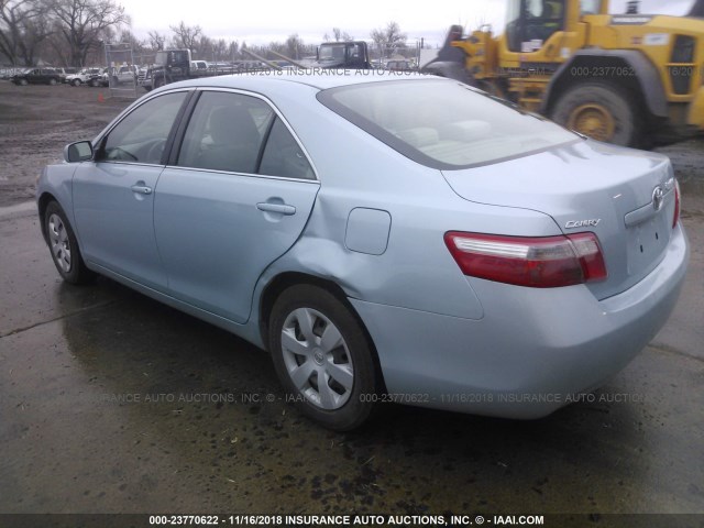 4T1BE46K08U749956 - 2008 TOYOTA CAMRY CE/LE/XLE/SE BLUE photo 3