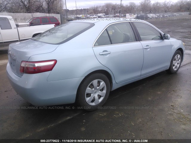 4T1BE46K08U749956 - 2008 TOYOTA CAMRY CE/LE/XLE/SE BLUE photo 4