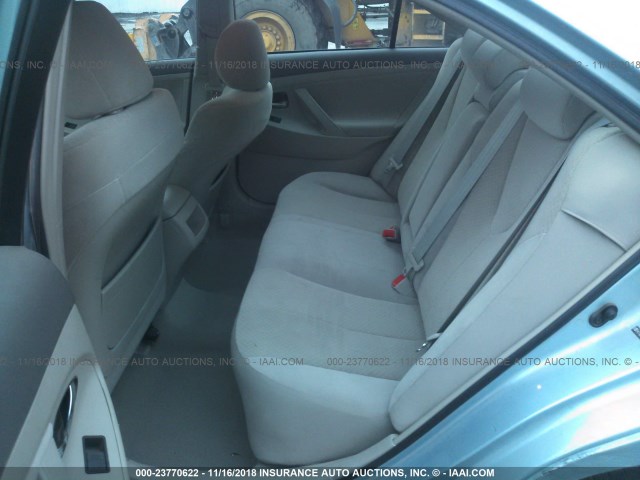 4T1BE46K08U749956 - 2008 TOYOTA CAMRY CE/LE/XLE/SE BLUE photo 8