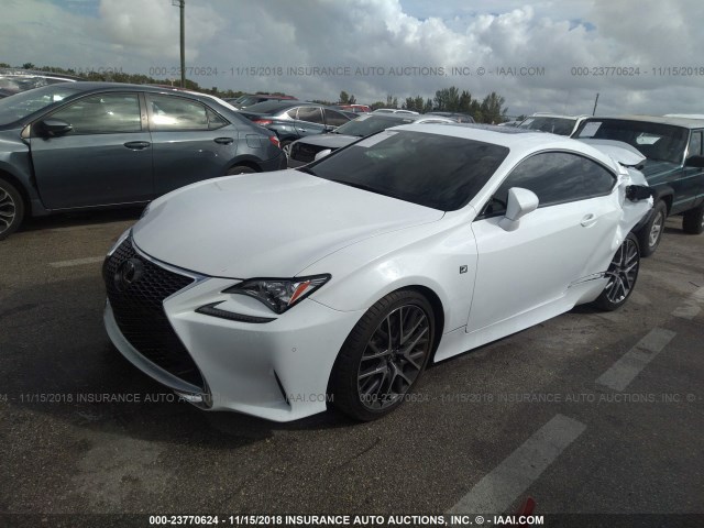 JTHHA5BC0H5005183 - 2017 LEXUS RC 200T WHITE photo 2