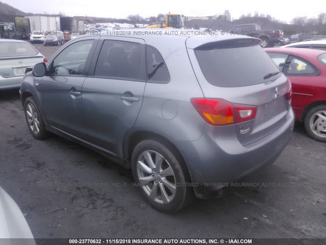 4A4AR3AU2DE019681 - 2013 MITSUBISHI OUTLANDER SPORT ES GRAY photo 3