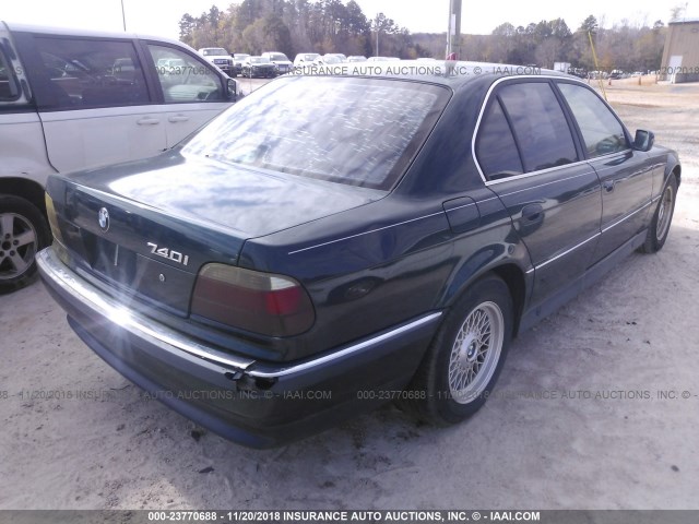 WBAGF8323WDL57051 - 1998 BMW 740 I AUTOMATIC GREEN photo 4