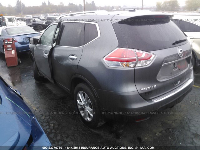 KNMAT2MV6FP552695 - 2015 NISSAN ROGUE S/SL/SV Pewter photo 3