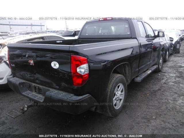 5TFUM5F13JX078090 - 2018 TOYOTA TUNDRA DOUBLE CAB SR/SR5 BLACK photo 4