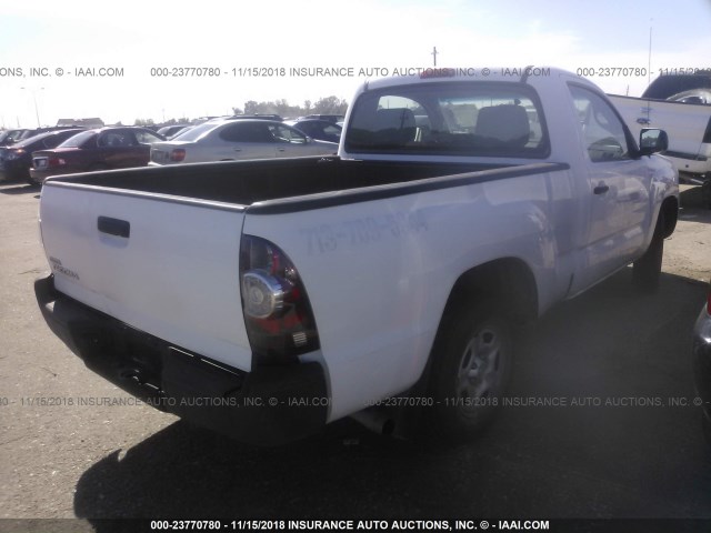 5TFNX4CN6BX007285 - 2011 TOYOTA TACOMA WHITE photo 4