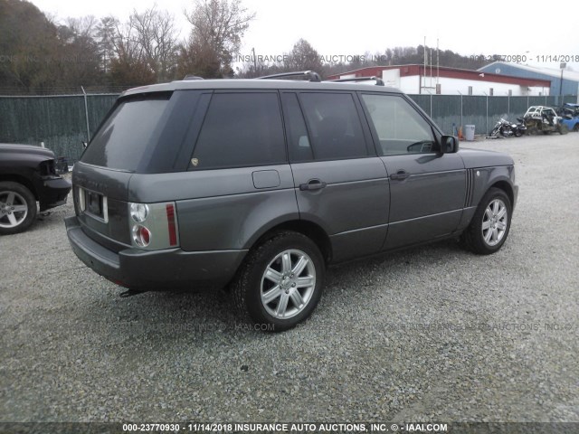 SALME15496A237912 - 2006 LAND ROVER RANGE ROVER HSE GRAY photo 4