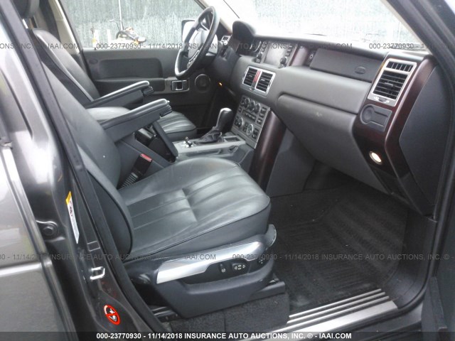 SALME15496A237912 - 2006 LAND ROVER RANGE ROVER HSE GRAY photo 5