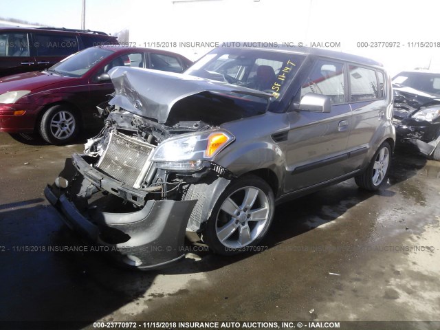 KNDJT2A24A7076692 - 2010 KIA SOUL +/!/SPORT GRAY photo 2