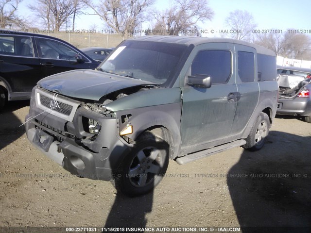 5J6YH28573L013462 - 2003 HONDA ELEMENT EX GREEN photo 2