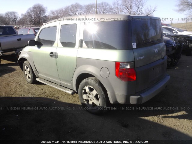 5J6YH28573L013462 - 2003 HONDA ELEMENT EX GREEN photo 3