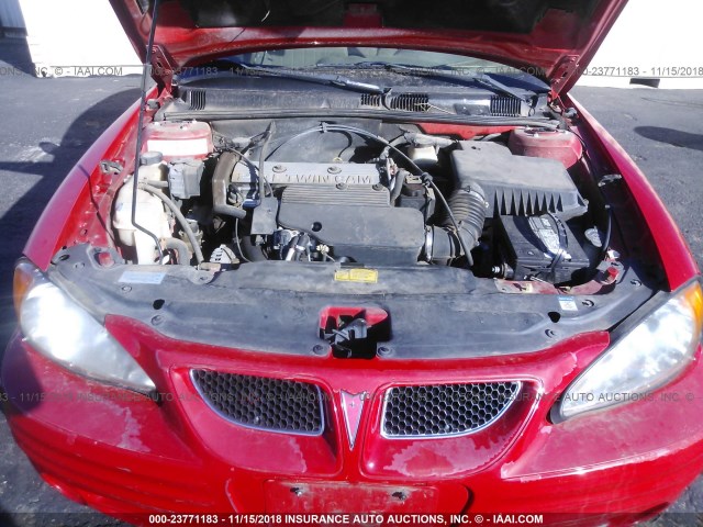 1G2NF52T7YM748584 - 2000 PONTIAC GRAND AM SE1 RED photo 10