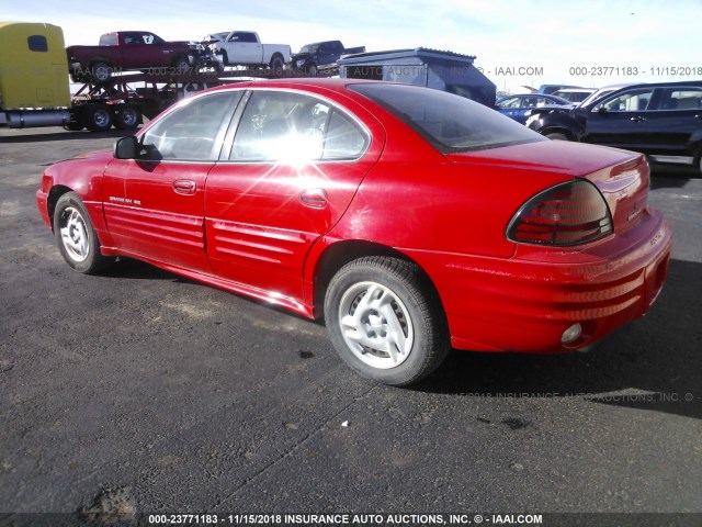 1G2NF52T7YM748584 - 2000 PONTIAC GRAND AM SE1 RED photo 3