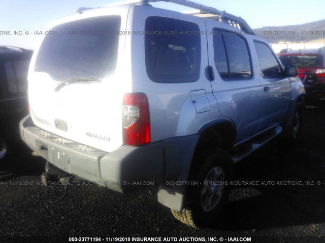 5N1ED28Y41C504823 - 2001 NISSAN XTERRA XE/SE SILVER photo 4