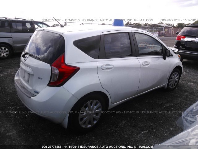 3N1CE2CP4EL429139 - 2014 NISSAN VERSA NOTE S/S PLUS/SV/SL WHITE photo 4