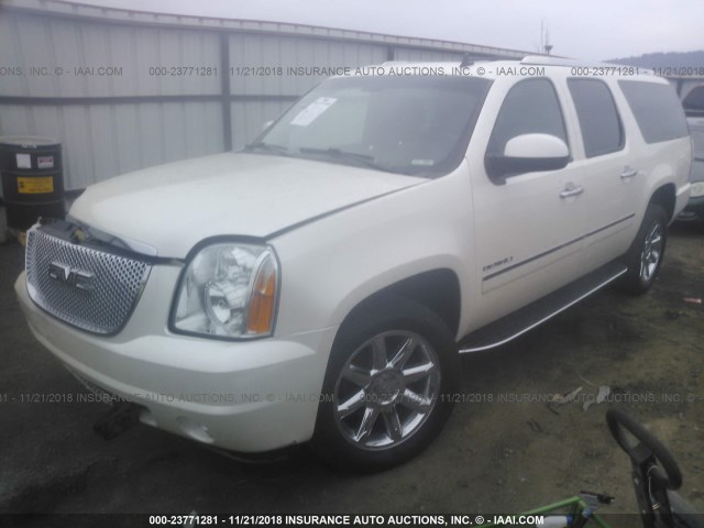 1GKS2MEF6DR232101 - 2013 GMC YUKON XL DENALI WHITE photo 2