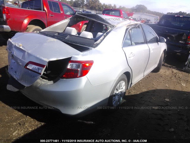 4T4BF1FK5CR197140 - 2012 TOYOTA CAMRY SE/LE/XLE SILVER photo 4