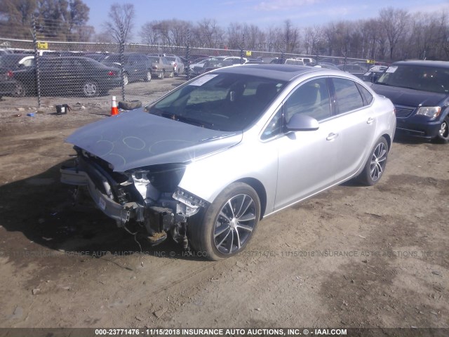 1G4PR5SK2H4107194 - 2017 BUICK VERANO SPORT TOURING SILVER photo 2