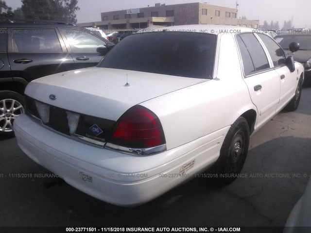 2FDHP719X4X152212 - 2004 FORD CROWN VICTORIA POLICE INTERCEPTOR WHITE photo 4