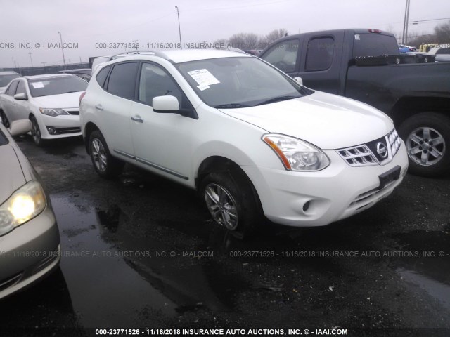 JN8AS5MT6DW523238 - 2013 NISSAN ROGUE S/SV WHITE photo 1