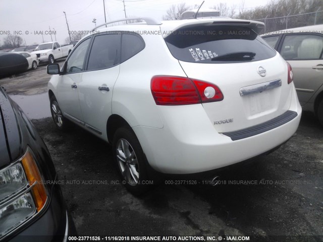 JN8AS5MT6DW523238 - 2013 NISSAN ROGUE S/SV WHITE photo 3