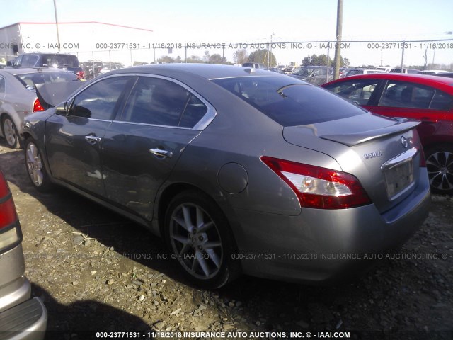 1N4AA51E89C805688 - 2009 NISSAN MAXIMA S/SV SILVER photo 3