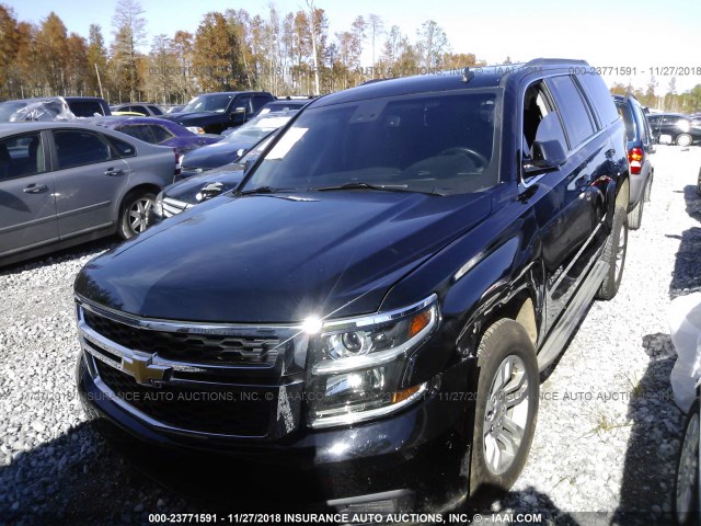 1GNSCBKCXFR256645 - 2015 CHEVROLET TAHOE C1500 LT BLACK photo 2