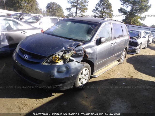 5TDZK23C68S180354 - 2008 TOYOTA SIENNA CE/LE BLUE photo 2