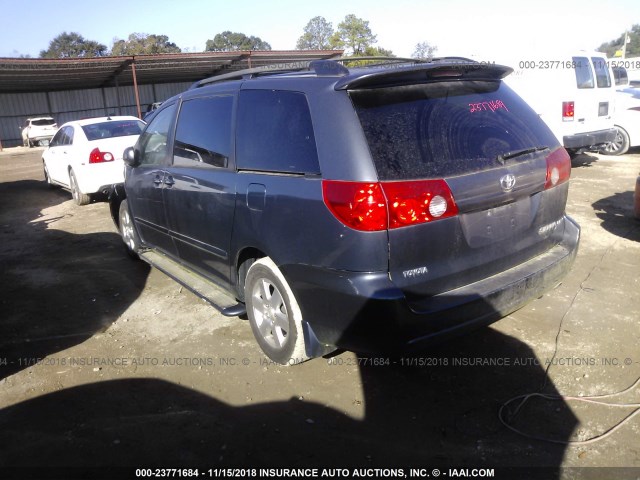 5TDZK23C68S180354 - 2008 TOYOTA SIENNA CE/LE BLUE photo 3