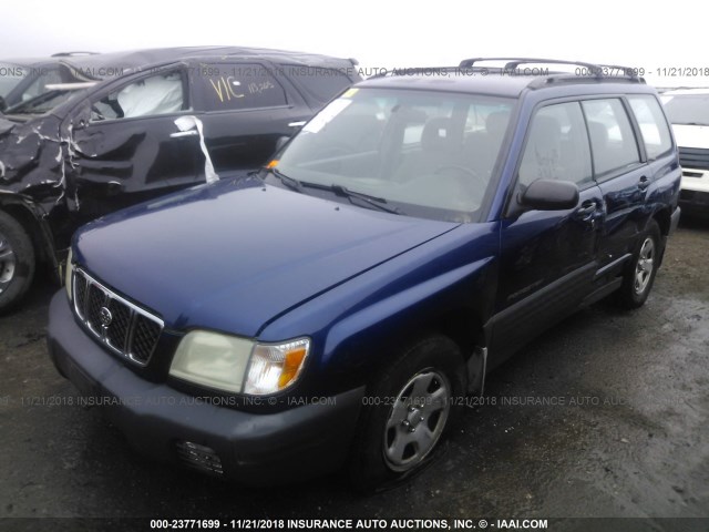 JF1SF63511H755796 - 2001 SUBARU FORESTER L BLUE photo 2