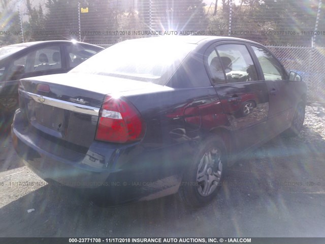 1G1ZS58F97F237464 - 2007 CHEVROLET MALIBU LS BLACK photo 4
