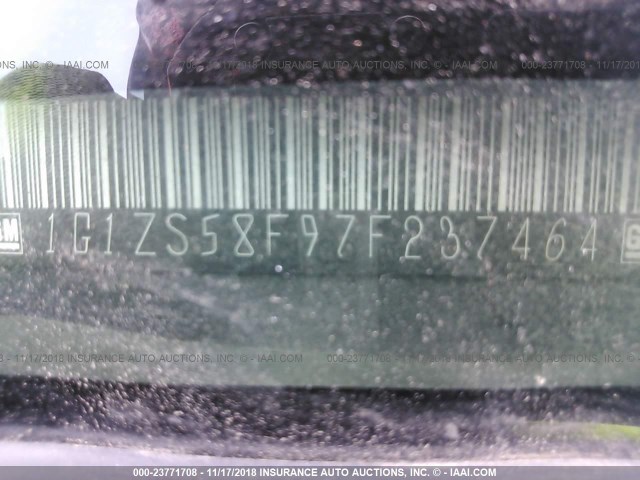 1G1ZS58F97F237464 - 2007 CHEVROLET MALIBU LS BLACK photo 9