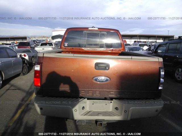 1FTWW31R68ED35382 - 2008 FORD F350 SRW SUPER DUTY ORANGE photo 7