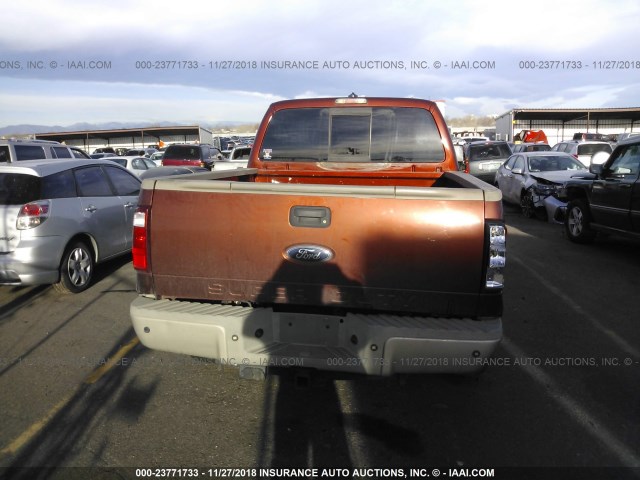 1FTWW31R68ED35382 - 2008 FORD F350 SRW SUPER DUTY ORANGE photo 8