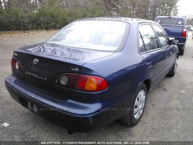 2T1BR12E31C497405 - 2001 TOYOTA COROLLA CE/LE/S Dark Blue photo 4