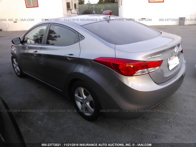 KMHDH4AE7DU634461 - 2013 HYUNDAI ELANTRA GLS/LIMITED GRAY photo 3