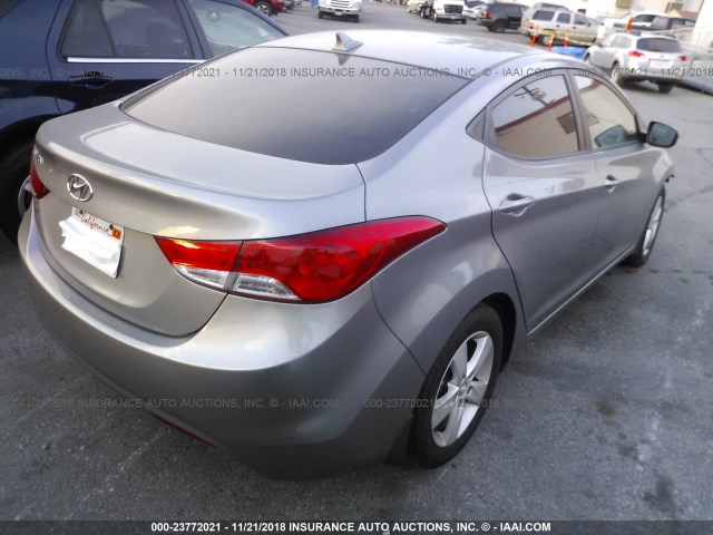 KMHDH4AE7DU634461 - 2013 HYUNDAI ELANTRA GLS/LIMITED GRAY photo 4