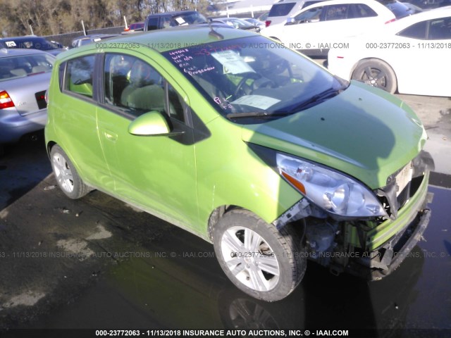 KL8CA6S91EC521252 - 2014 CHEVROLET SPARK LS GREEN photo 1